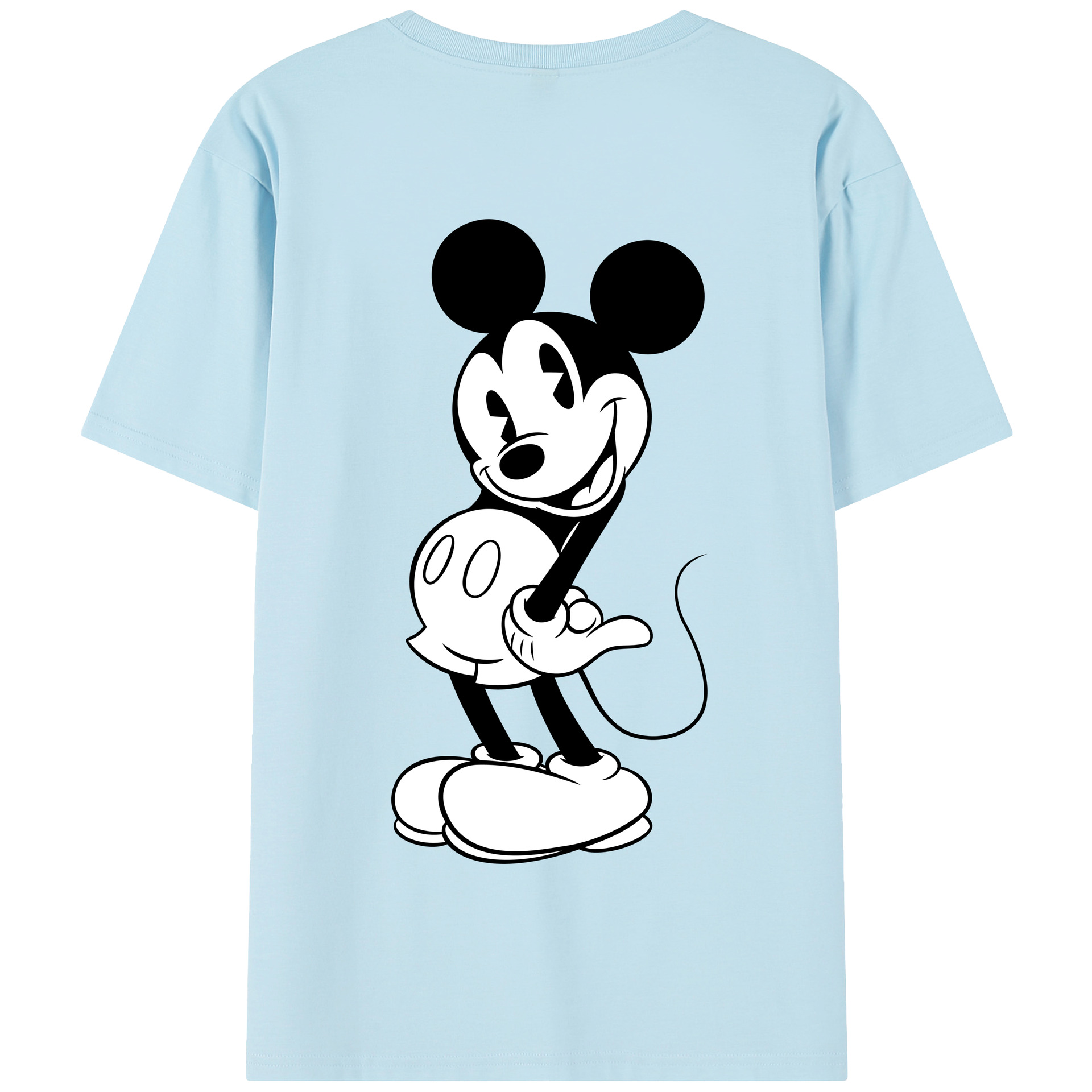 （画像用） ミッキーマウス Mickey Mouse 綿100％半袖Tシャツ（背面プリント）